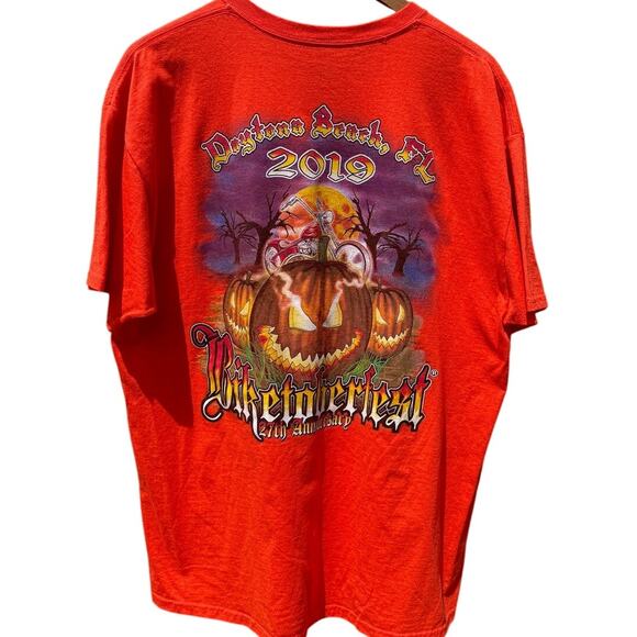 Daytona Beach Biketober Fest 2019 Orange Shirt Size XL - Picture 1 of 6
